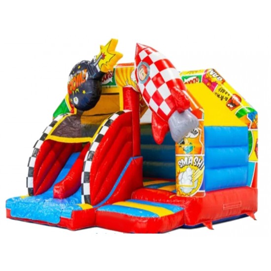 Slide Combo Doubleslide Comic Bounce House