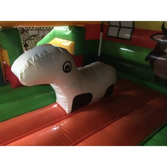 Cow Inflatable Bouncy Castle With Slide